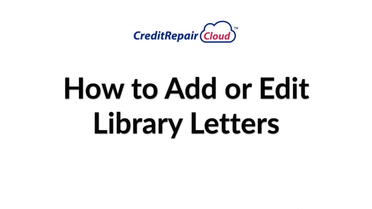 how to add or edit library letters