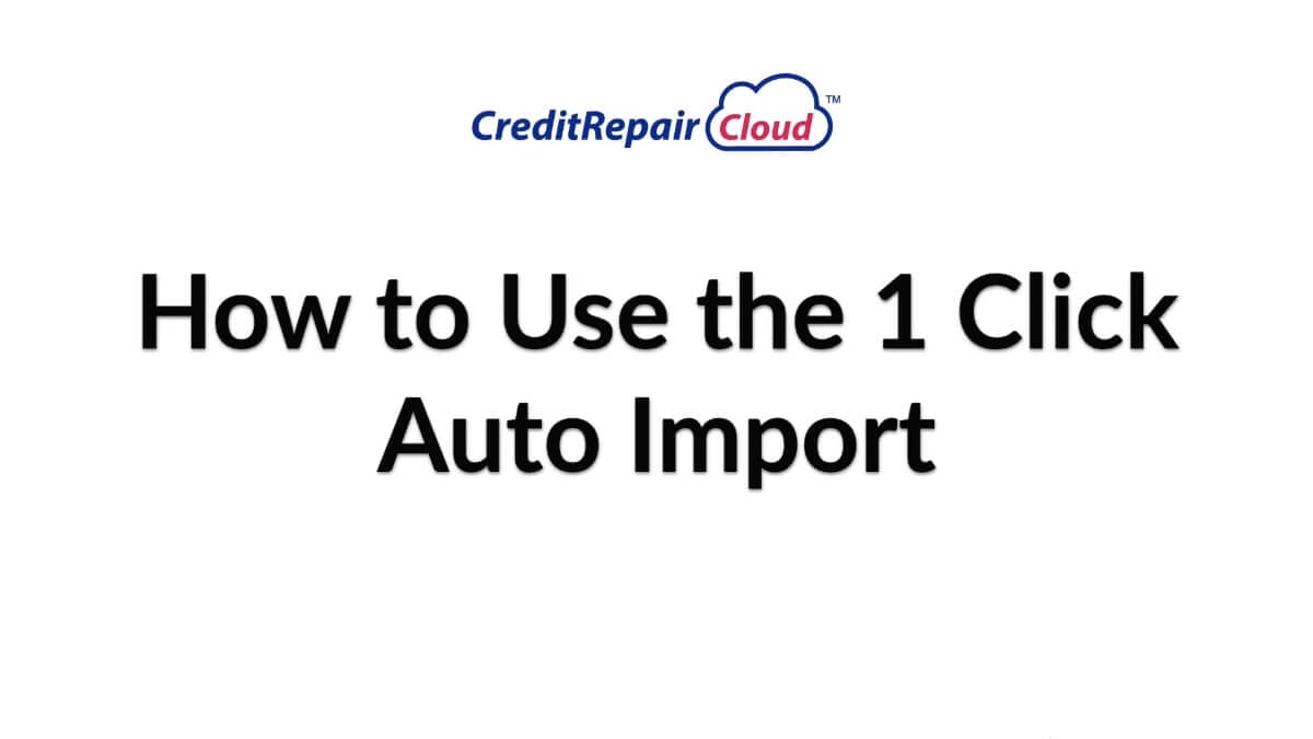 how to use the 1 click auto import